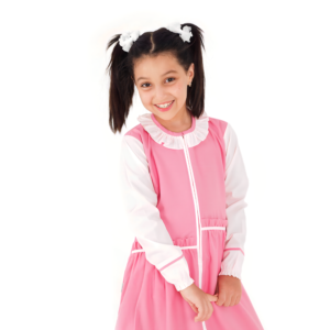 زي مدرسي وردي كامل كلاسيك ناعم