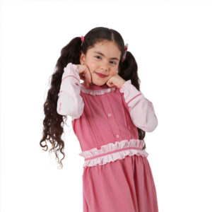 زي مدرسي وردي كامل حديث و بأكمام جذابة