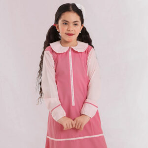 زي مدرسي وردي كامل انيق