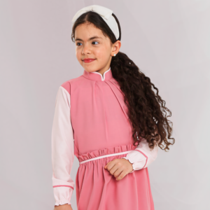 زي مدرسي وردي كلاسيك بكسر انيقة