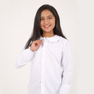 قميص أبيض أكمام مطاط