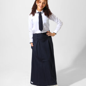 تنورة كحلي بكسرتين